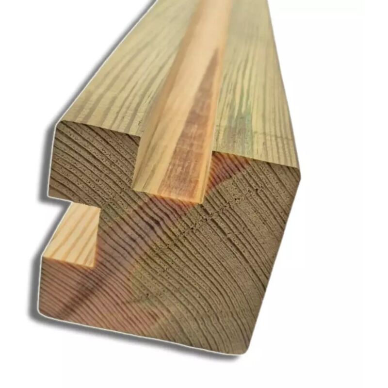 Trave In Legno Da 150 Cm Con Canale A L Da 20x16 Mm, Sezione 7x7 Cm...