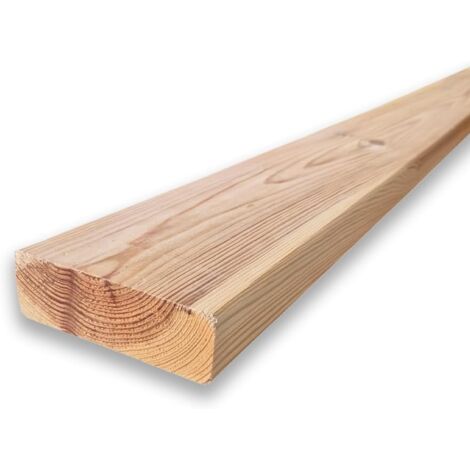 Trave in legno di pino massello naturale da 100x4x11 cm, smussata e piallata