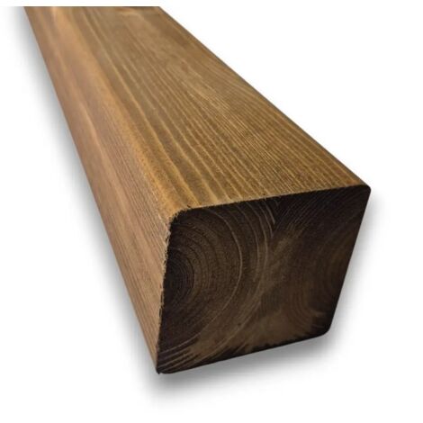 Trave Lamellare 9x9 in Pino Nordico 300 cm - Finitura Castagno