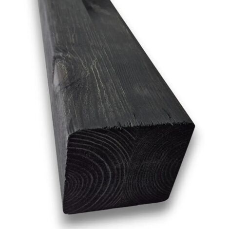 Trave Lamellare 9x9 in Pino Nordico 300 cm - Finitura Nero Design
