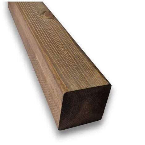 Trave Lamellare 9x9 in Pino Nordico 300 cm - Finitura Noce Scuro