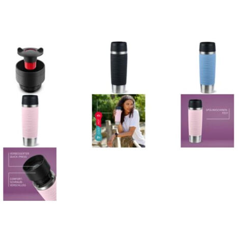 TRAVEL MUG Waves 0,5 L Schwarz - NEU