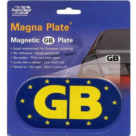 TRAVEL SPOT Magnetic Euro GB Plate - 92140