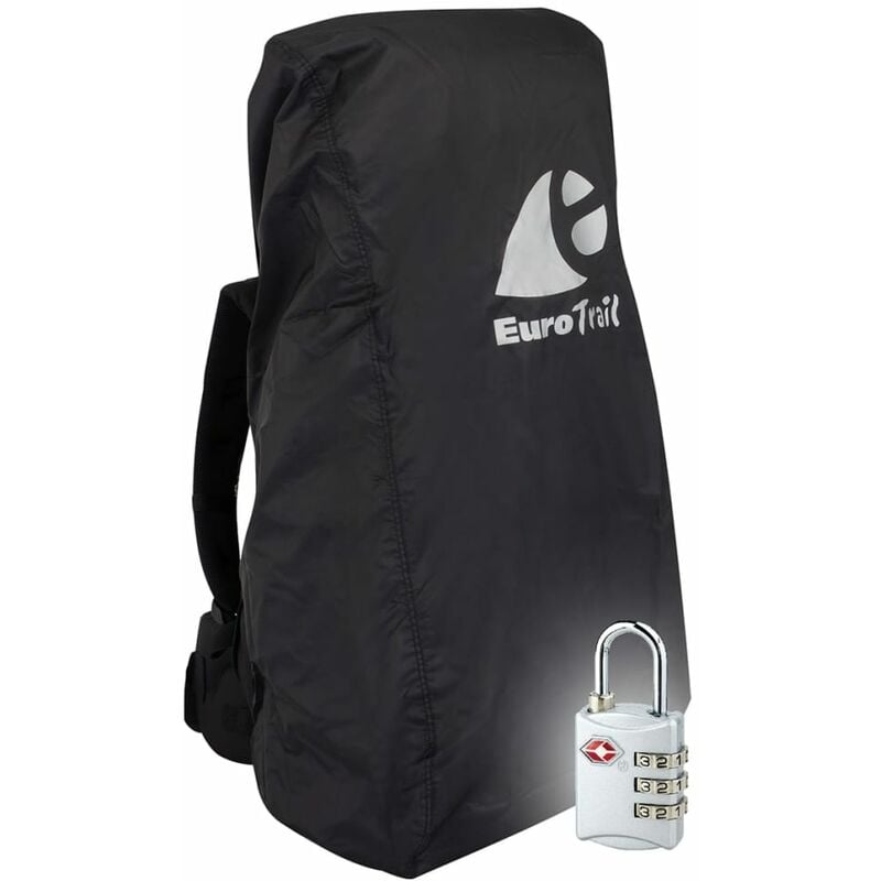 Travelsafe - Backpack Combo Cover with TSA Lock L Black - Black