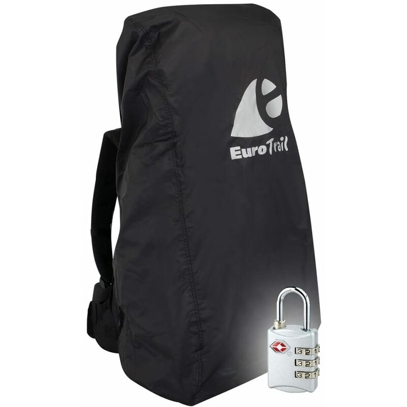 

Funda de mochila combinada con candado TSA M negra - Negro - Travelsafe