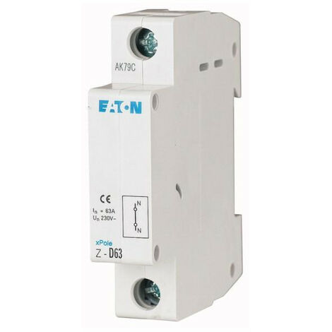 Traversée pour conducteur de neutre avec prise de test 63A 50/60Hz 1PE 000248268 EATON Z-D63/P