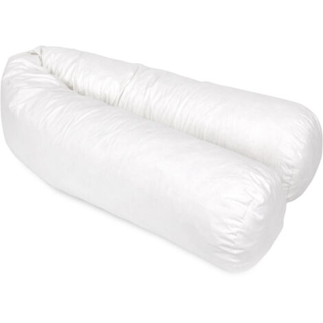 Traversin Confort, Polyester, Blanc, par Soleil d'ocre - 160 cm