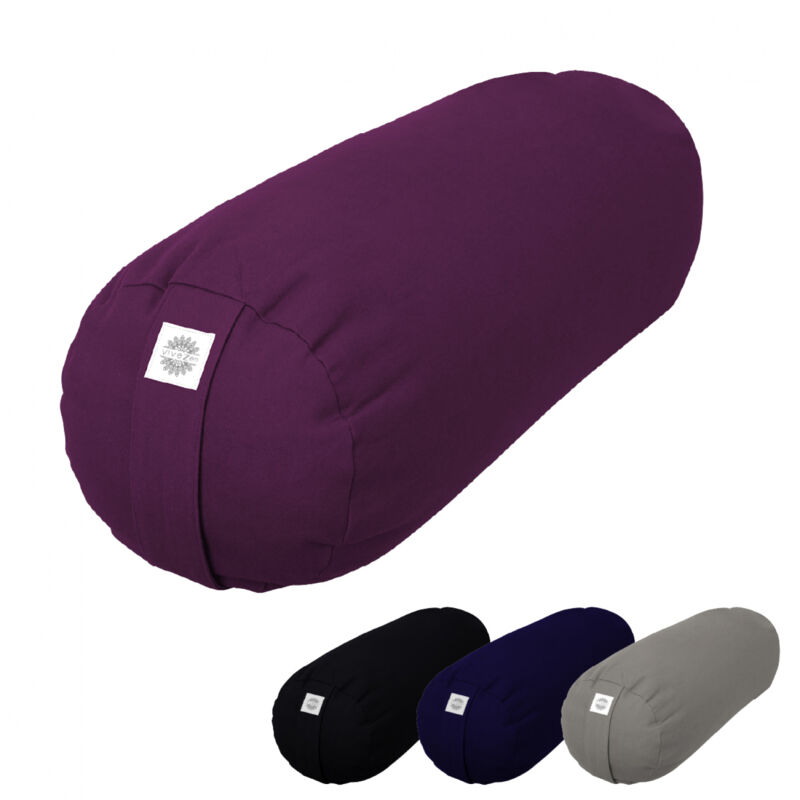 Traversin, rouleau de méditation, yoga - 24 x 64 cm - Violet Vivezen