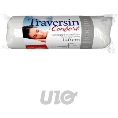 Douceur D'Intérieur – Traversin confort polyester 140 x 21 cm – Garnissage 100% polyester – Enveloppe microfibre résistante – Confort moelleux