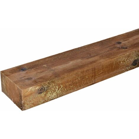 Traviesa de madera tratada 22x12x200. MARRÓN. ECOLÓGICA.