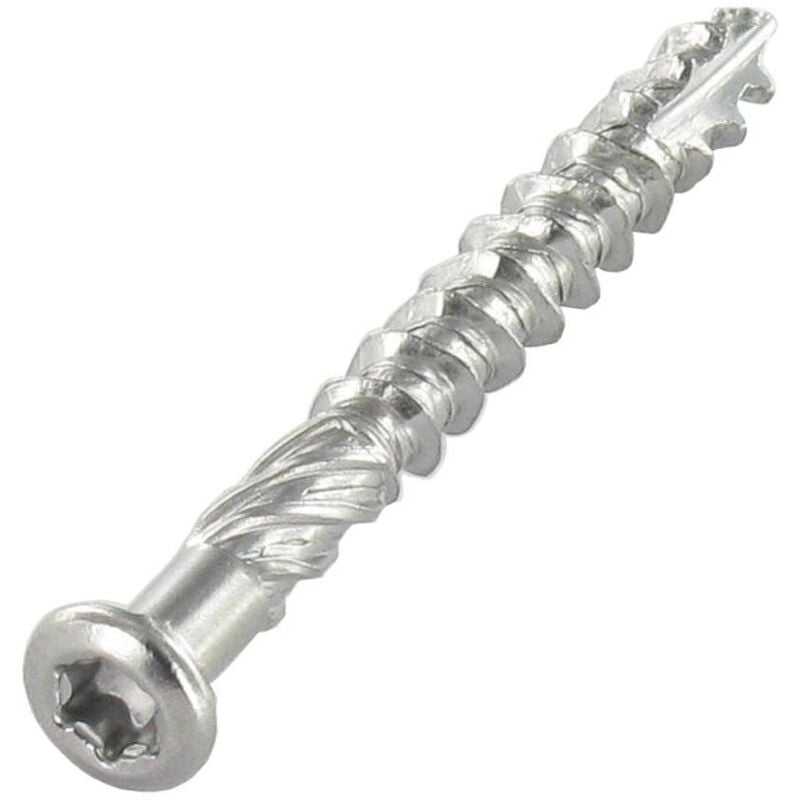 Vis terrasse Tête fraisée tf Cranté torx T20 4.5X50 Pointe antifendage cut type 17 Inox A2-400 pièces