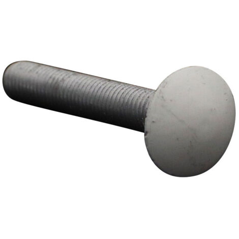 TRCC JAPY tête ronde collet carré M7X45 Pas de 100 Aluminium Filetage total RAL9010 blanc pur 30%B-10 pièces