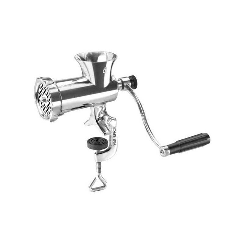 Tre Spade - Hachoir à viande n. 8 Plaque mm.4,5 Inox 3 Pelle