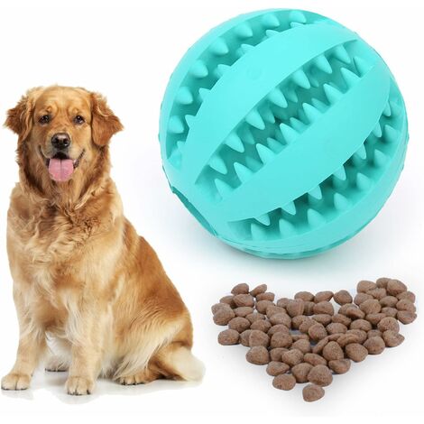 Nerf Dog Puzzle Treat Ball 3.5” Slow Feeder Dog Toy for Small & Medium  Dogs, Clear & Blue