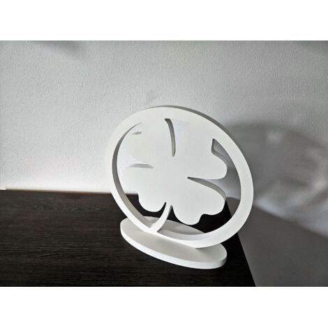 Trébol sobre base - Decoración MDF