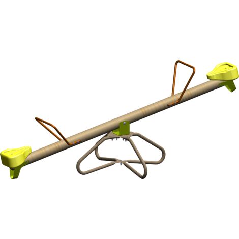 Trébuchet rotatif en bois KIKOU FUNNY - 2,07 m de longueur