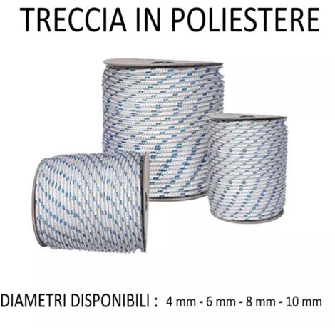 TRECCIA IN POLIESTERE  DIAMETRO 4 MM