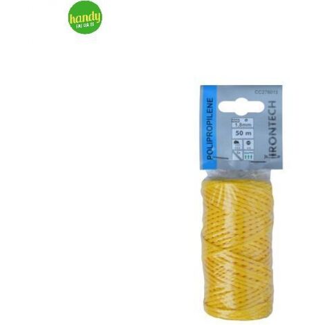 Treccia in polipropilene Diam. 1,8 mm. gialla 50 mt.