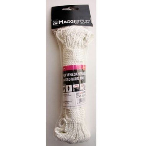 TRECCIA PER VENEZIANE BIANCA IN POLIPROPILENE 2.5MM X 20MT MAGGI GROUP