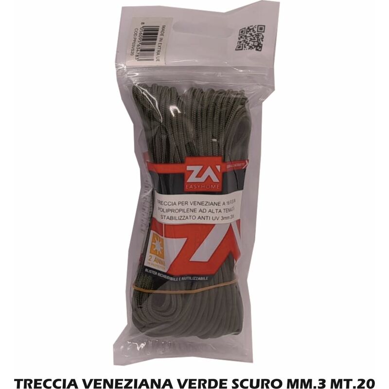 Image of Treccia Veneziana Verde Scuro Mm.3 Mt.20