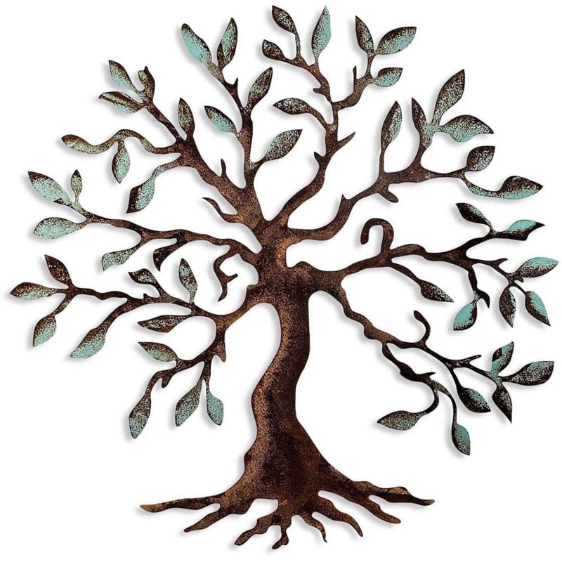 Décoration murale en métal coloré Arbre 2