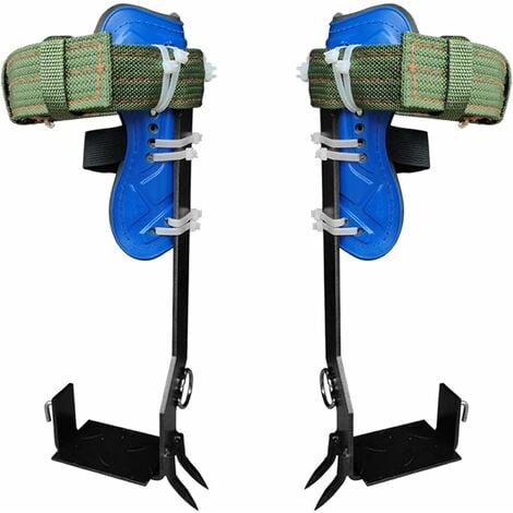 NAXUNNN Tree Climbing Spike Set with Adjustable Safety Harness Belt Straps, Tree Climbing Kit with 2 Steel Gears, Climbing Tools