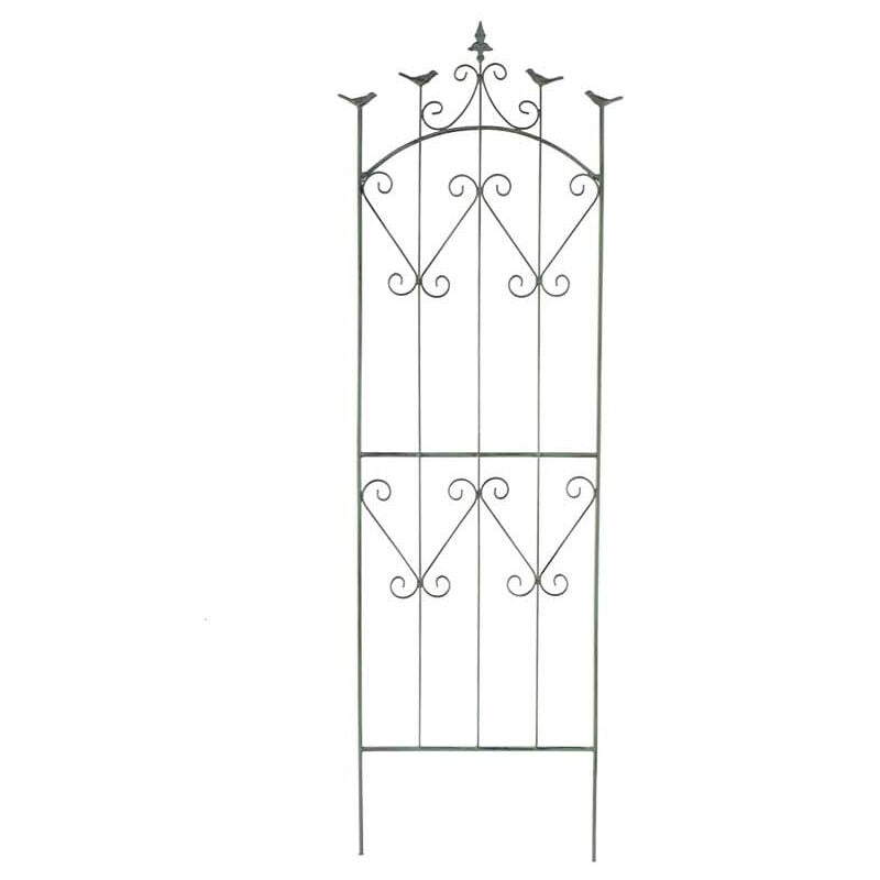La Grande Prairie - Treillage motifs oiseaux fer jardin potager 45x2x140cm