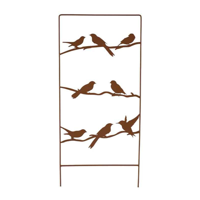 La Grande Prairie - Treillage oiseaux fer marron 25x1x58cm La Grande Prairie - Treillage oiseaux fer marron 25x1x58cm