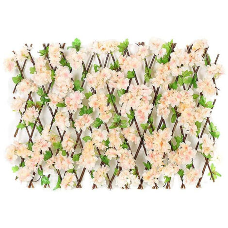 Treillis ajustable, support pour plantes grimpantes pour la décoration extérieure, treillis en bois robuste et durable pour jardins et balcons (Sunshine &