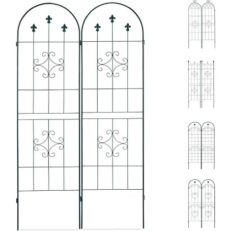 Outsunny Panneau brise vue décoratif extérieur blanc à motif en métal - 92  x 45 x 198 cm