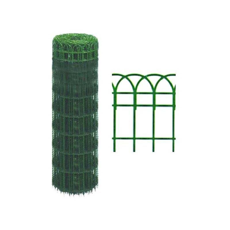 Treillis Galvanisé Plastifié Vert avec Rouleau d'Arche 25 mt - cm.40h.
