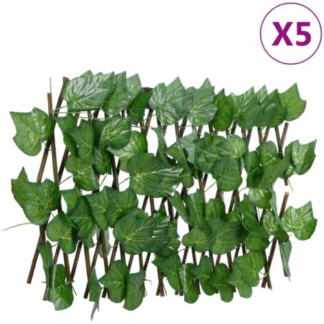 Treillis de feuille de vigne artificiel extensible 5 pcs