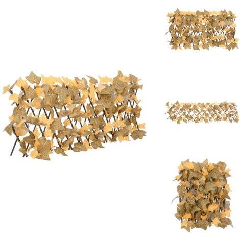 Treillis de feuille d'érable artificiel extensible 180x30 cm - Clôture Fleurie - Panneau De Clôture - Treillis Végétal - Intimité Jardin - Decoration Exterieur