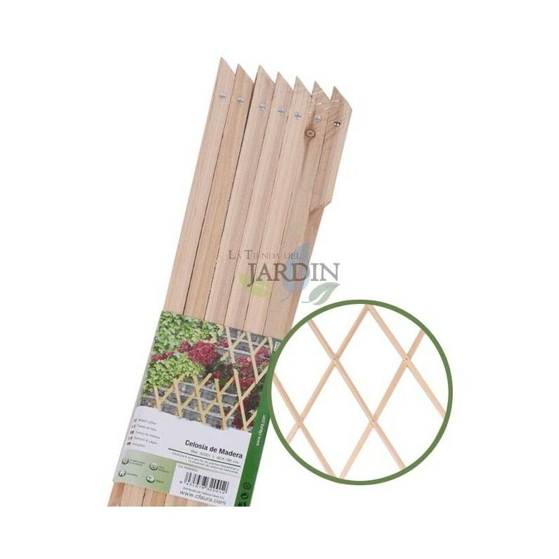 Treillis en bois extensible de 60 x 180 cm. Utile pour les jardins, les clôtures, la décoration, le soutien des plantes.
