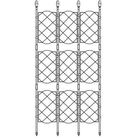 Treillis de jardin en fer inoxydable pour plantes grimpantes, plantes en pot, vignes, légumes, fleurs grimpantes, treillis métallique pour terrasse