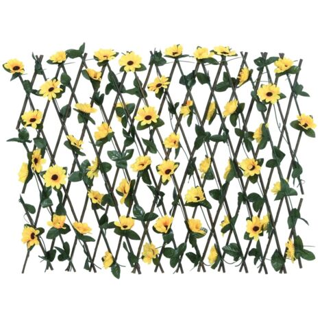 Treillis de lierre artificiel extensible jaune 180x60 cm CFW86838