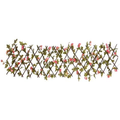 Treillis de lierre artificiel extensible rose foncé 180x20 cm