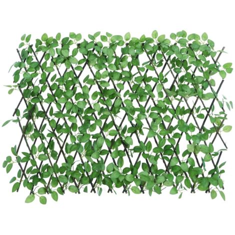 Treillis de lierre artificiel extensible vert 180x65 cm