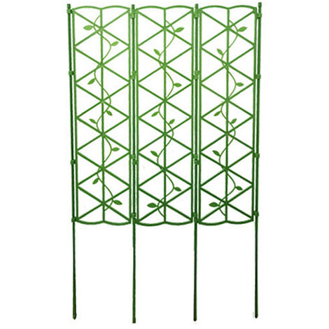 Treillis de Plantes Extensible pour Support avec Cadre DIY [Durable] Treillis en Plastique et Fibre de Verre [Taille 60×15cm, 60×30cm, 60×45cm, 75×15cm, 75×30cm, 75×45cm] [Vert] [1 Ensemble]