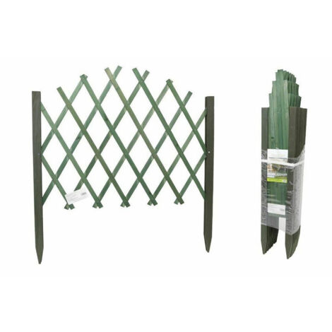 Treillis En Bois Filet Extensible Clôture Grimpante Verte 117x65cm 219840