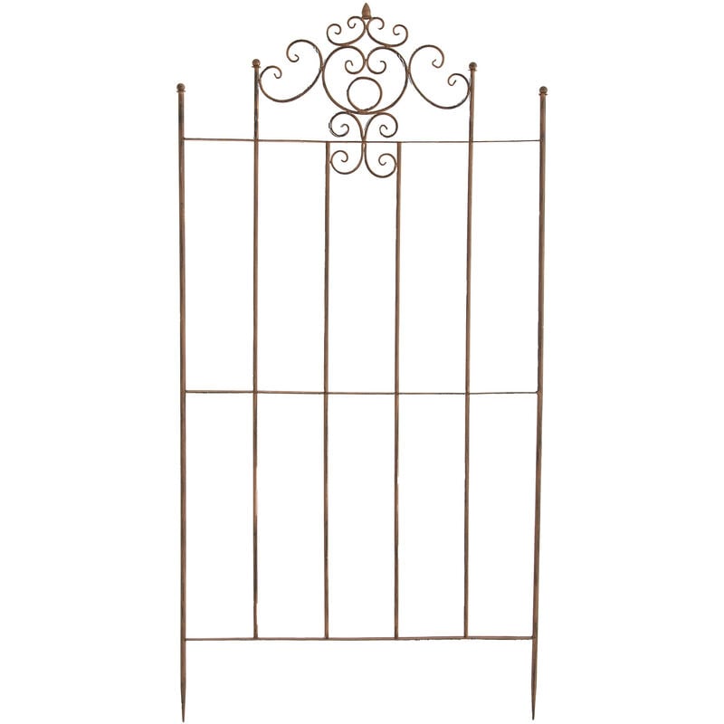 Grille en métal décorée de jardin pour les plantes grimpantes de différentes couleurs colore : antique brun