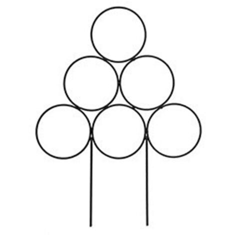 Treillis en fer robuste, résistant aux déchirures, support à fleurs rond pour jardin, patio, balcon et cour extérieure durable.