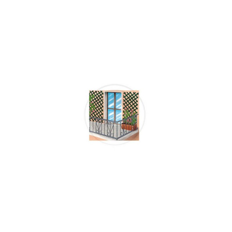 Inferramenta - Treillis extensible en plastique vert mt 1x2 cm 100x200 pour terrasse de jardin