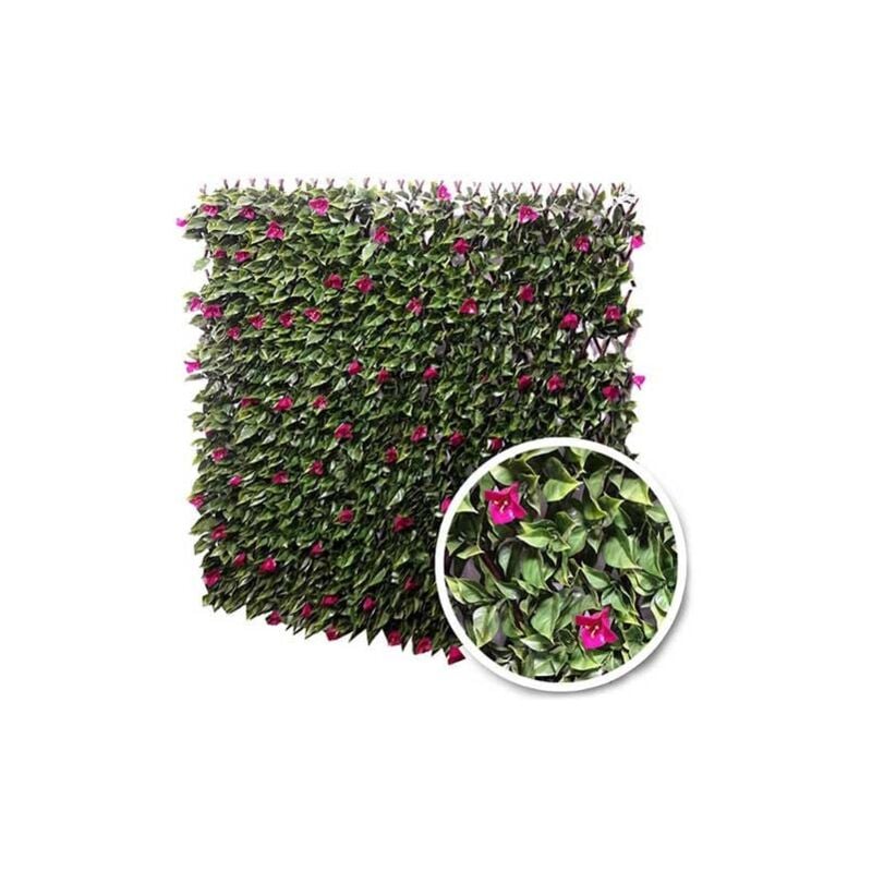 Treillis extensible feuillage bougainvilliers, Long 4 m, Hauteur 1 m