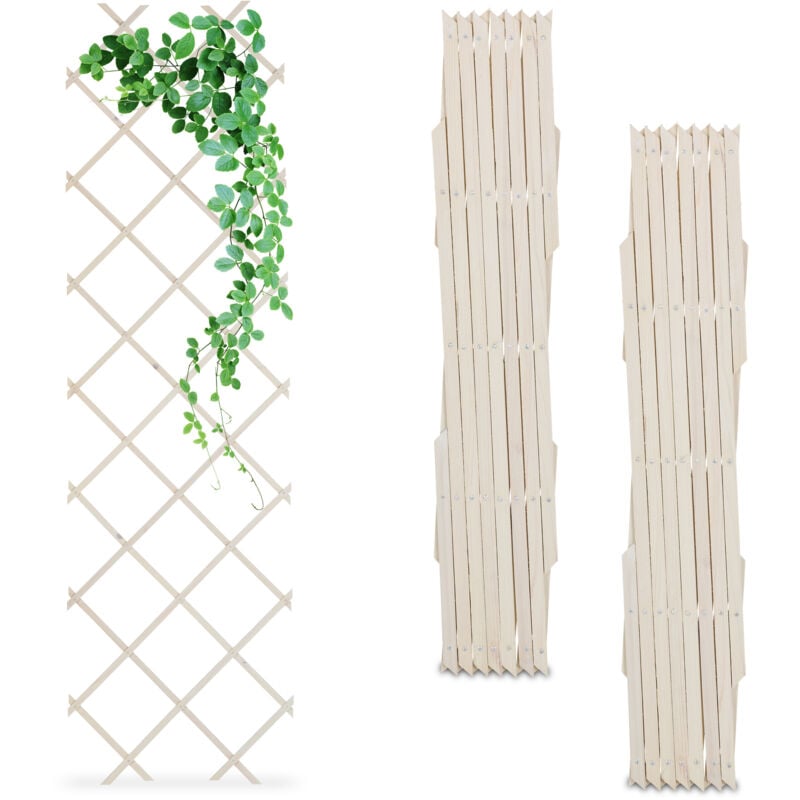 Relaxdays - Tuteur à tomates en lot de 3, extensible, pour plantes grimpantes, 180 x 60 cm, pour jardin, balcon, blanc