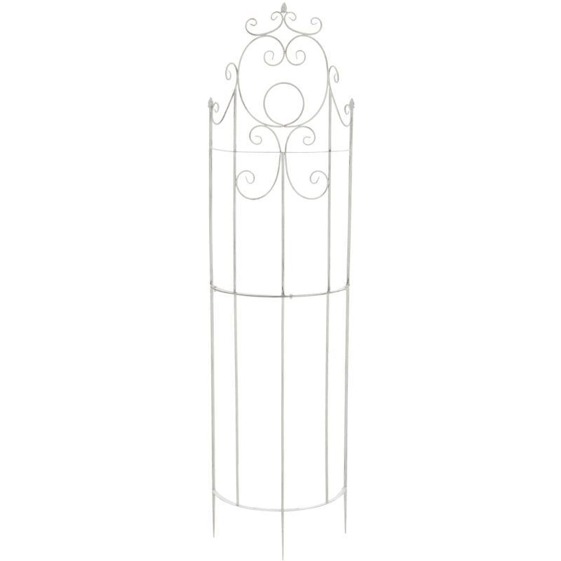 CLP - Grill en métal pour grimper au lavandel blanc antique