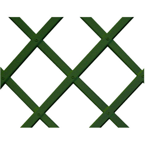 Treillis Plastique 1x2m Couleur Vert Profilé De Lattes 22x6mm