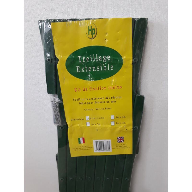 Treillis plastique extensible vert 1m x 2m