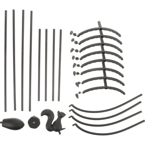 Treillis pour plantes grimpantes de jardin avec sommet en forme d'écureuil et petit oiseau