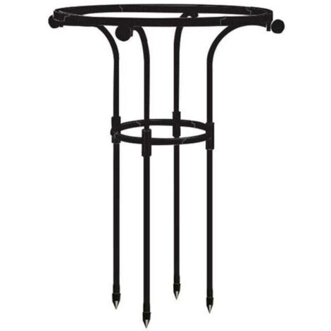 Treillis pour plantes grimpantes de jardin - support de vigne en treillis noir (hauteur 65 cm diamètre 20 cm)